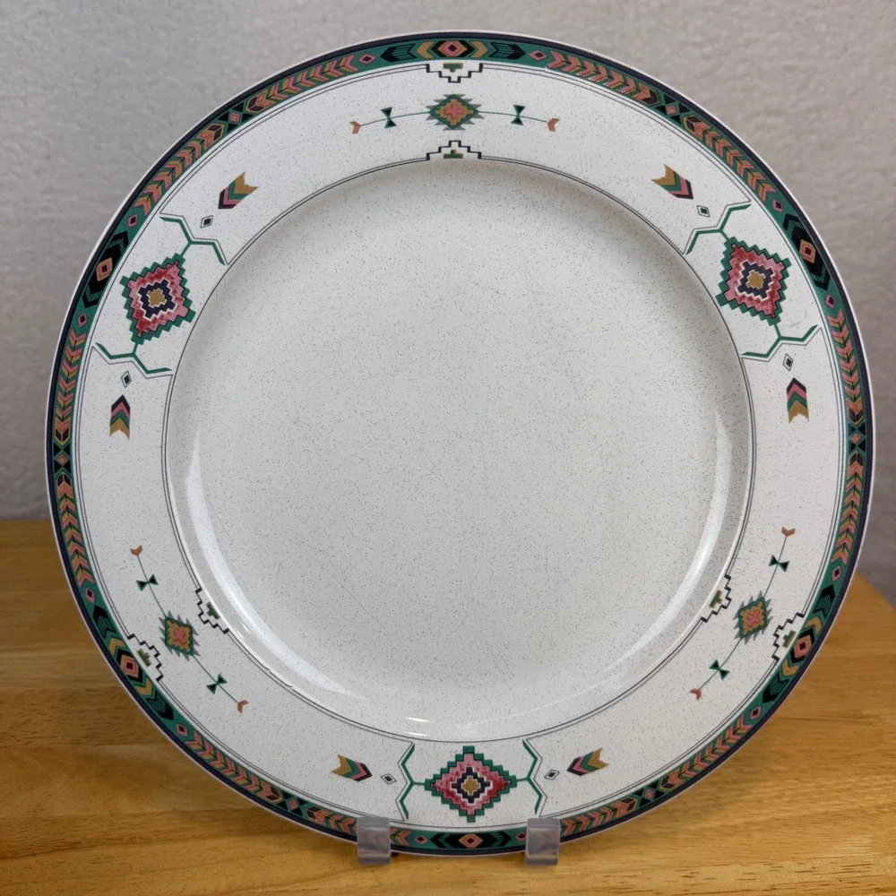 Studio Nova‎ Adirondack Y2201 Serving Plate Southwestern Tribal Speckled 12